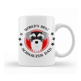 Baskı Dükkanı Worlds Best Schnauzer Mom 03 Beyaz Porselen Kupa Bardak