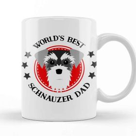 Baskı Dükkanı Worlds Best Schnauzer Mom 03 Beyaz Porselen Kupa Bardak