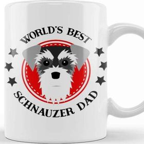Baskı Dükkanı Worlds Best Schnauzer Mom 03 Beyaz Porselen Kupa Bardak