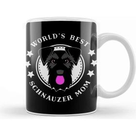 Baskı Dükkanı Worlds Best Schnauzer Mom 04 Beyaz Porselen Kupa Bardak