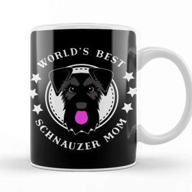 Baskı Dükkanı Worlds Best Schnauzer Mom 04 Beyaz Porselen Kupa Bardak