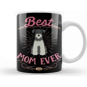 Baskı Dükkanı Worlds Best Schnauzer Mom 05 Beyaz Porselen Kupa Bardak