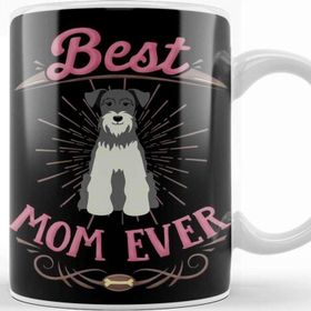 Baskı Dükkanı Worlds Best Schnauzer Mom 05 Beyaz Porselen Kupa Bardak