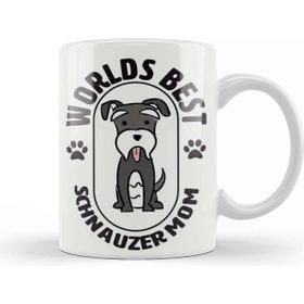 Baskı Dükkanı Worlds Best Schnauzer Mom 06 Beyaz Porselen Kupa Bardak