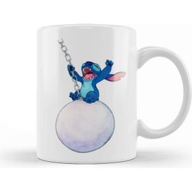 Baskı Dükkanı Wrecking Ball Stitch Kupa Beyaz Porselen Kupa Bardak