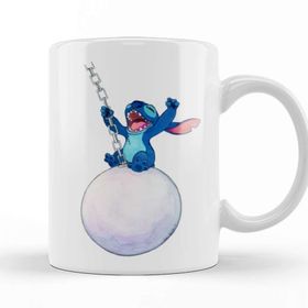 Baskı Dükkanı Wrecking Ball Stitch Kupa Beyaz Porselen Kupa Bardak