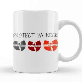 Baskı Dükkanı Wu Tang Clan Logo Wutang Clan Beyaz Porselen Kupa Bardak