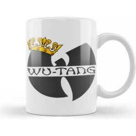 Baskı Dükkanı Wu Tang Clan Logo Wutang Clan Vintage 9os Vintage Style Beyaz Porselen Kupa Bardak