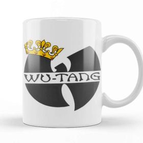 Baskı Dükkanı Wu Tang Clan Logo Wutang Clan Vintage 9os Vintage Style Beyaz Porselen Kupa Bardak