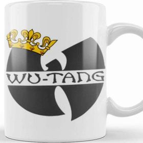 Baskı Dükkanı Wu Tang Clan Logo Wutang Clan Vintage 9os Vintage Style Beyaz Porselen Kupa Bardak