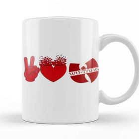 Baskı Dükkanı Wutang Peace And Love Wutang Clan Beyaz Porselen Kupa Bardak