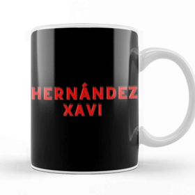 Baskı Dükkanı Xavi Hernández Art Gift Beyaz Porselen Kupa Bardak