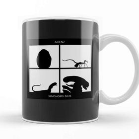 Baskı Dükkanı Xenomorph Days Gorlliaz Album Alien Beyaz Porselen Kupa Bardak