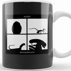 Baskı Dükkanı Xenomorph Days Gorlliaz Album Alien Beyaz Porselen Kupa Bardak