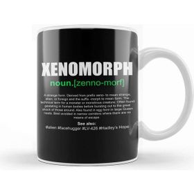 Baskı Dükkanı Xenomorph Dictionary Definition Alien Beyaz Porselen Kupa Bardak
