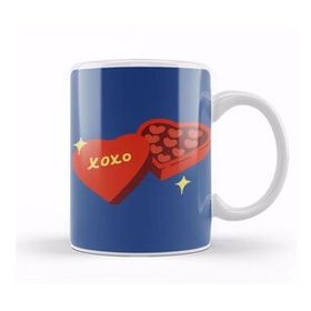 Baskı Dükkanı Xoxo Heart Beyaz Porselen Kupa Bardak