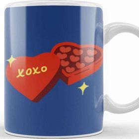 Baskı Dükkanı Xoxo Heart Beyaz Porselen Kupa Bardak
