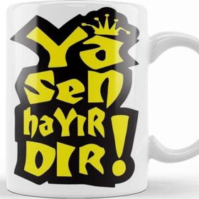 Baskı Dükkanı Ya Sen Hayırdır Beyaz Porselen Kupa Bardak