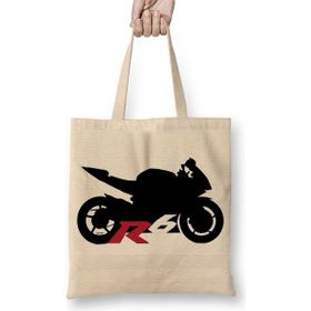 Baskı Dükkanı Yamaha R6 Silhouette Bez Çanta