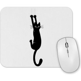 Baskı Dükkanı Yaramaz Kedi Black Cat Holding Mouse Pad