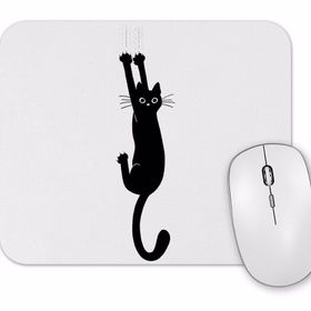 Baskı Dükkanı Yaramaz Kedi Black Cat Holding Mouse Pad