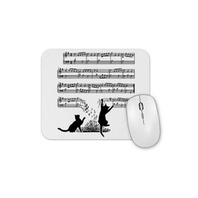 Baskı Dükkanı Yaramaz Komik Müzik Notalı Kedi Cat Mouse Pad