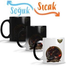 Baskı Dükkanı Yasuo Lol League of Legends Sihirli Porselen Kupa