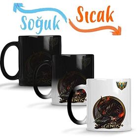 Baskı Dükkanı Yasuo Lol League of Legends Sihirli Porselen Kupa