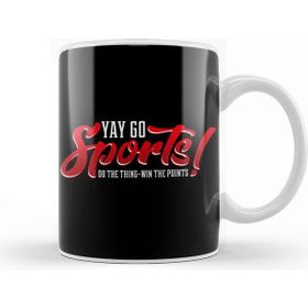 Baskı Dükkanı Yay Go Sports Do The Thing Win The Points Pun Beyaz Porselen Kupa Bardak