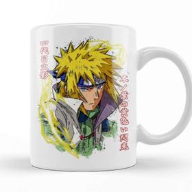 Baskı Dükkanı Yellow Flash Of Konoha Minato Porselen Beyaz Kupa Bardak