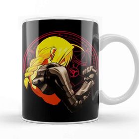 Baskı Dükkanı Yellow Hair Alchemist Metal Beyaz Porselen Kupa Bardak