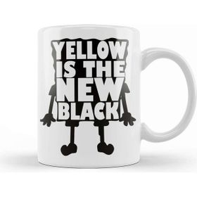 Baskı Dükkanı Yellow Is The New Black Beyaz Porselen Kupa Bardak