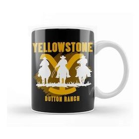 Baskı Dükkanı Yellowstone Dutton Ranch 01 Beyaz Porselen Kupa Bardak