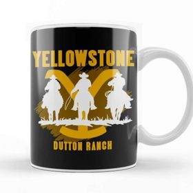 Baskı Dükkanı Yellowstone Dutton Ranch 01 Beyaz Porselen Kupa Bardak