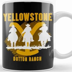 Baskı Dükkanı Yellowstone Dutton Ranch 01 Beyaz Porselen Kupa Bardak