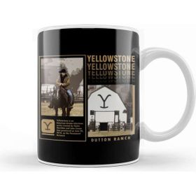 Baskı Dükkanı Yellowstone Dutton Ranch Beyaz Porselen Kupa Bardak