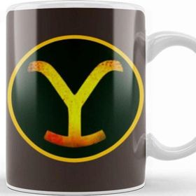 Baskı Dükkanı Yellowstone Logo Gıft 2022 Beyaz Porselen Kupa Bardak