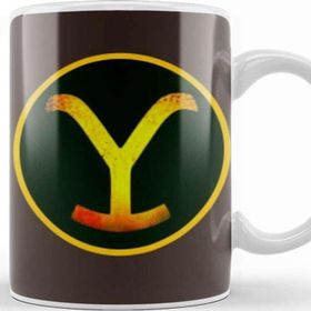 Baskı Dükkanı Yellowstone Logo Gıft 2022 Beyaz Porselen Kupa Bardak