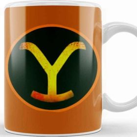 Baskı Dükkanı Yellowstone Logo Gıft Beyaz Porselen Kupa Bardak