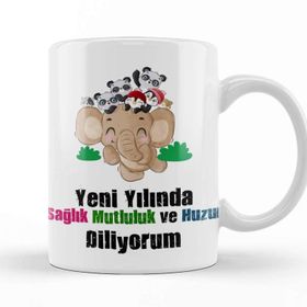 Baskı Dükkanı Yeni Yıl Hediyesi Mutlu Yıllar 08 Kupa Bardak