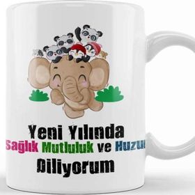 Baskı Dükkanı Yeni Yıl Hediyesi Mutlu Yıllar 08 Kupa Bardak