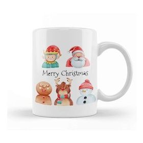 Baskı Dükkanı Yeni Yıl Konseptli Noel Karakter Kupa Bardak