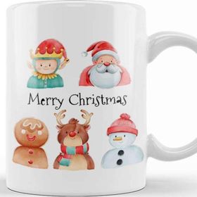 Baskı Dükkanı Yeni Yıl Konseptli Noel Karakter Kupa Bardak