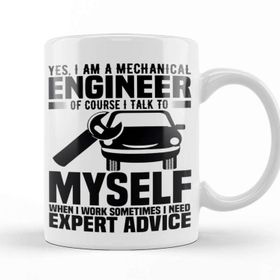 Baskı Dükkanı Yes I Am A Mechanical 01 Beyaz Porselen Kupa Bardak