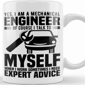 Baskı Dükkanı Yes I Am A Mechanical 01 Beyaz Porselen Kupa Bardak