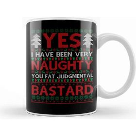 Baskı Dükkanı Yes I Have Been Naughty Rude Christmas Knit Pattern Beyaz Porselen Kupa Bardak