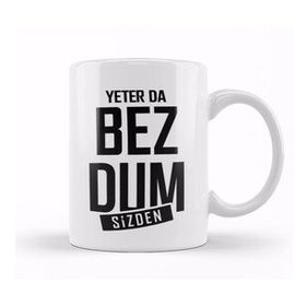 Baskı Dükkanı Yeterda Bezdum Karadeniz Beyaz Porselen Kupa Bardak