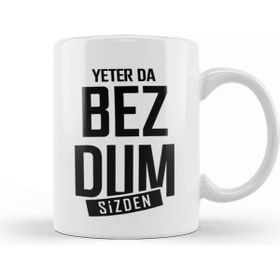 Baskı Dükkanı Yeterda Bezdum Karadeniz Beyaz Porselen Kupa Bardak