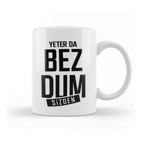 Baskı Dükkanı Yeterda Bezdum Karadeniz Beyaz Porselen Kupa Bardak