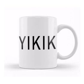 Baskı Dükkanı Yıkık Porselen Beyaz Kupa Bardak
